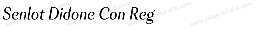 Senlot Didone Con RegI字体转换